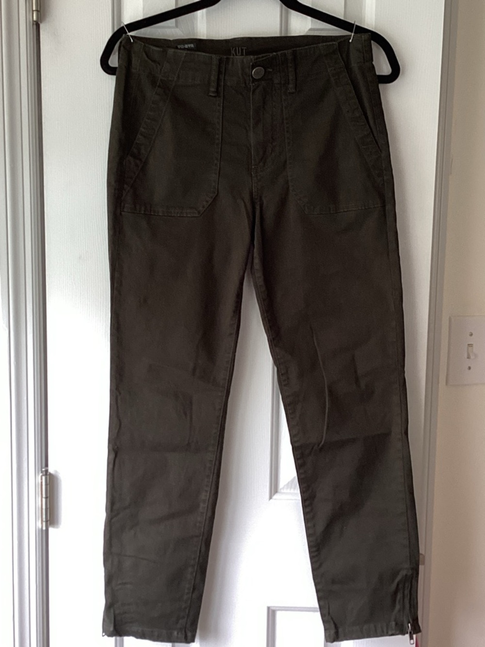 Kut from the kloth ankle straight leg pants trousers neutral closet staple 6